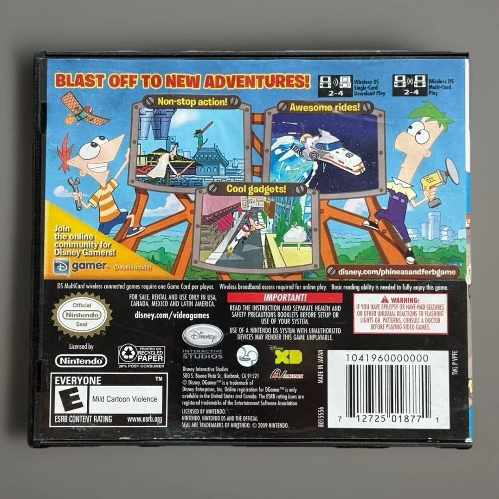 Nintendo DS Phineas and Ferb: Ride Again - In Box‎ Working Tested READ!